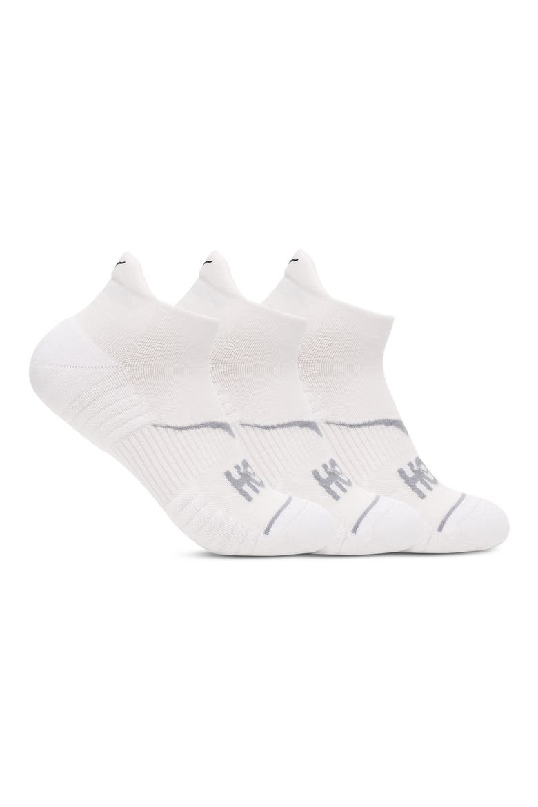 Run 3-Pack No-Show Socks, Main, color, WHITE / WHITE / WHITE