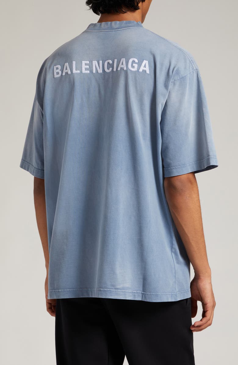 Balenciaga Gender Inclusive Medium Fit Embroidered Logo T-Shirt, Alternate, color, 