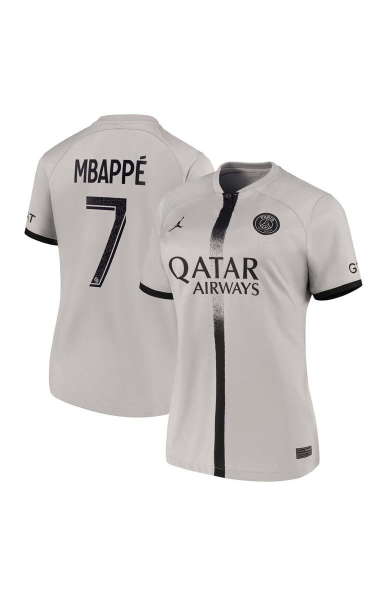 Nike Women's Nike Kylian Mbappé Black Paris Saint-Germain 2022/23 Away Breathe Stadium Replica Player Jersey, Alternate, color, 