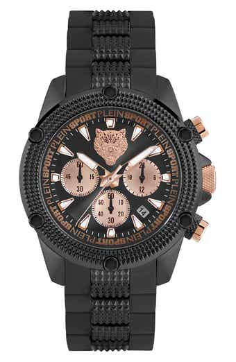 PLEIN SPORT Hurricane Silicone Strap Watch, 44mm