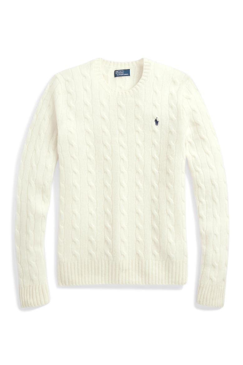 Julianna Cable Stitch Wool & Cashmere Sweater, Alternate, color, AUTHENTIC CREAM
