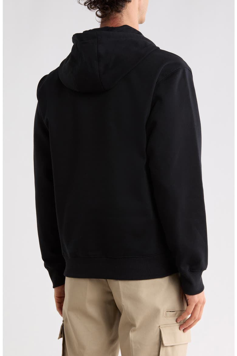 Quarter-Zip Hoodie, Alternate, color, BLACK