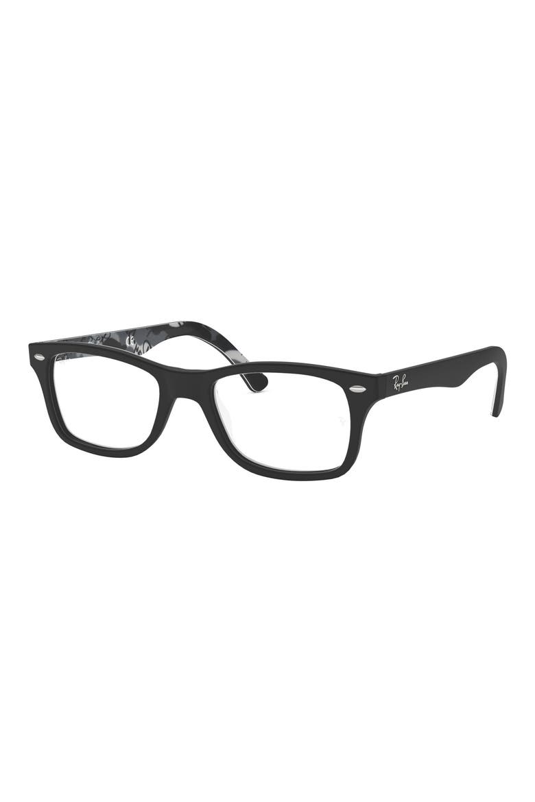 50mm Square Optical Glasses, Alternate, color, BLACK