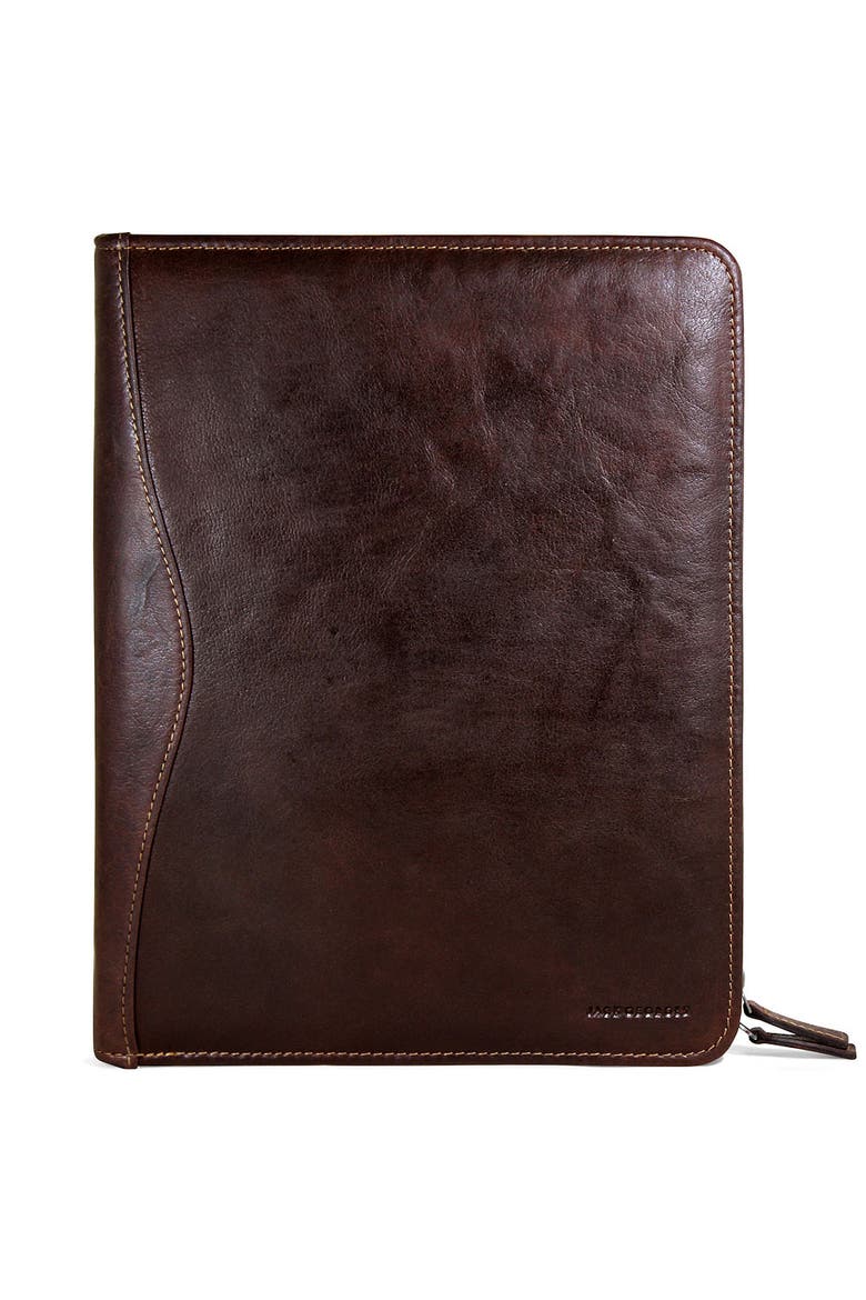 Voyager Letter Size Zippered Writing Pad Cover, Alternate, color, Brown
