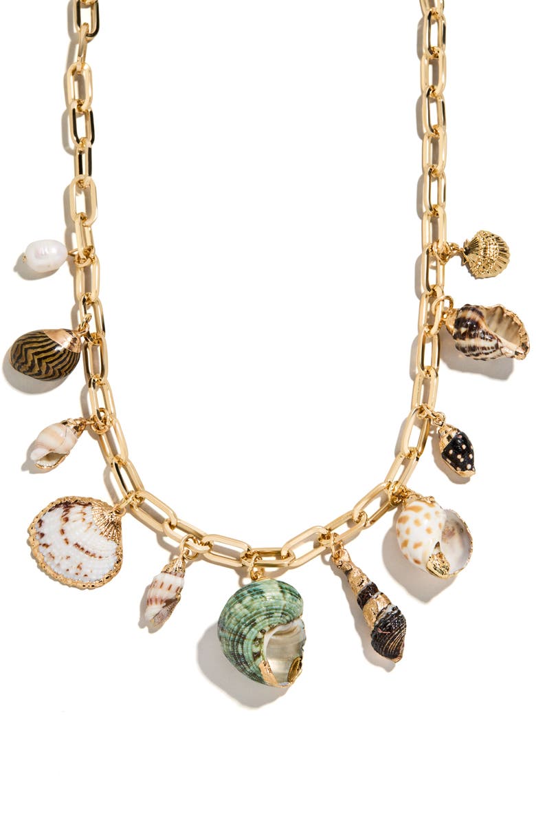 BaubleBar All At Sea Charm Necklace, Alternate, color, Gold Multi