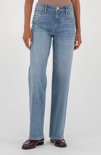 KUT from the Kloth Siena High Waist Wide Leg Jeans in Resiliently W/M at Nordstrom Rack, Size 00