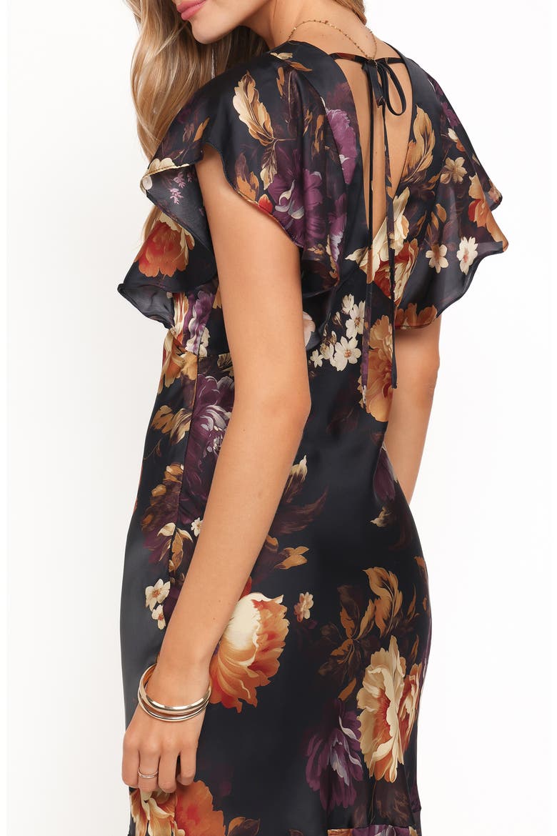 Evonne Floral Print Midi Dress, Alternate, color, NIGHTFALL FLORAL