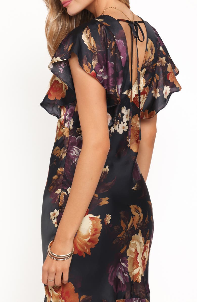 Petal & Pup Evonne Floral Print Midi Dress, Alternate, color, Nightfall Floral