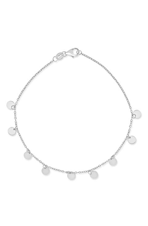 14K Fringe Disc Chain Bracelet