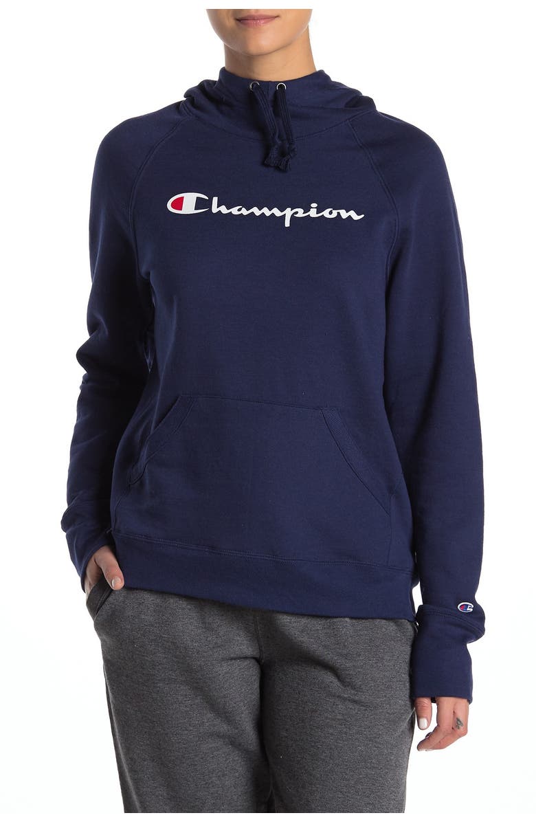 Champion Powerblend Logo Hoodie, Main, color,
