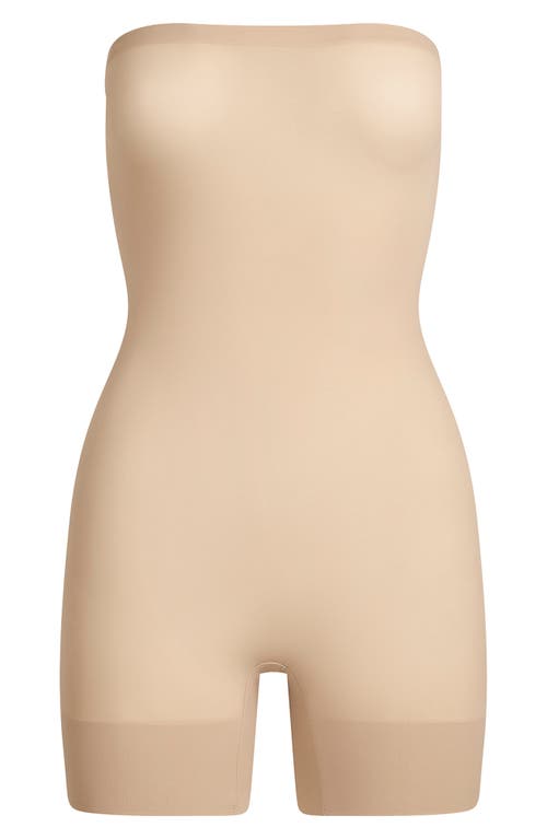 Skims Everyday Sculpt Strapless Shortie Bodysuit In Neutral