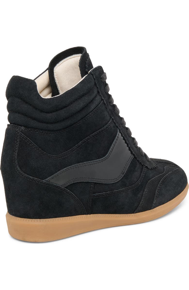 Dolce Vita Issac High Top Wedge Sneaker, Alternate, color, Onyx Suede