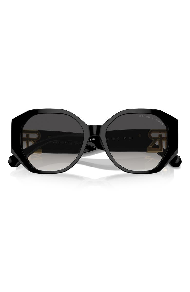 Ralph Lauren 54mm Juliette Gradient Butterfly Sunglasses, Alternate, color, Black / Grey Gradient