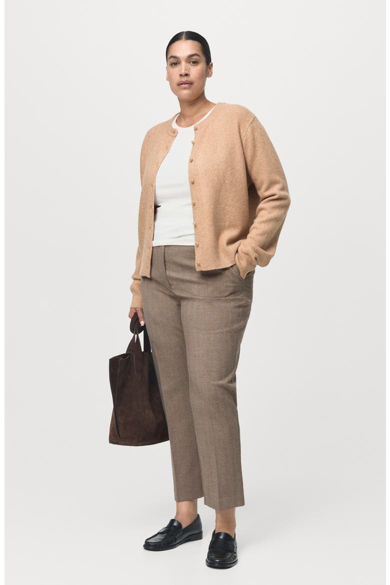Pinstripe Ankle Pants, Alternate, color, LIGHT HEATHER GREY