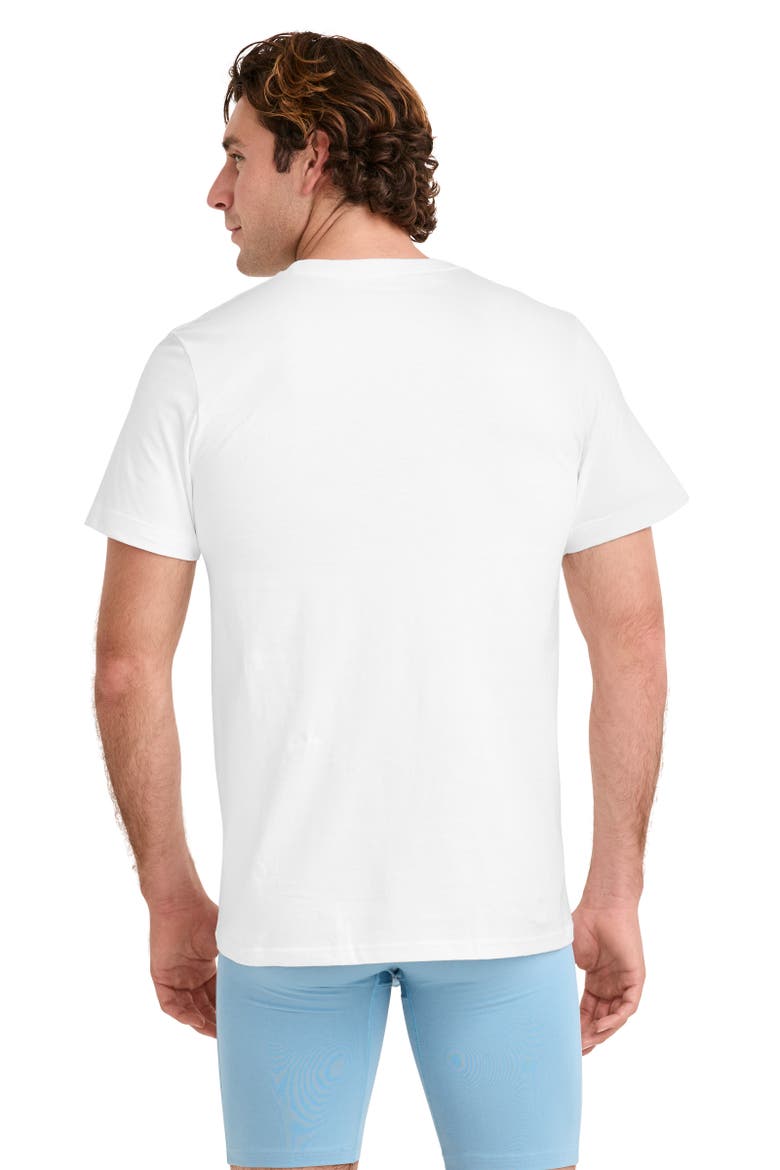 Mens 100% Cotton Classic Crew Neck Undershirt - 6 Pack, Alternate, color, White