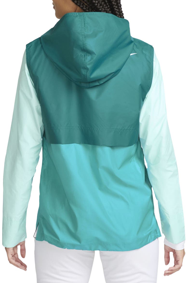 Tour Water Repellent Hooded Golf Jacket, Alternate, color, GEODE TEAL/ TEAL NEBULA