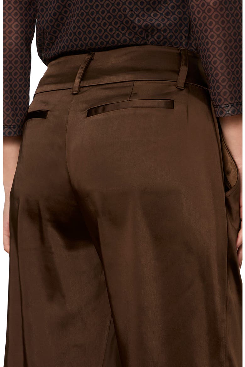 Spotlight Satin Pants, Alternate, color, ESPRESSO BROWN MARTINI