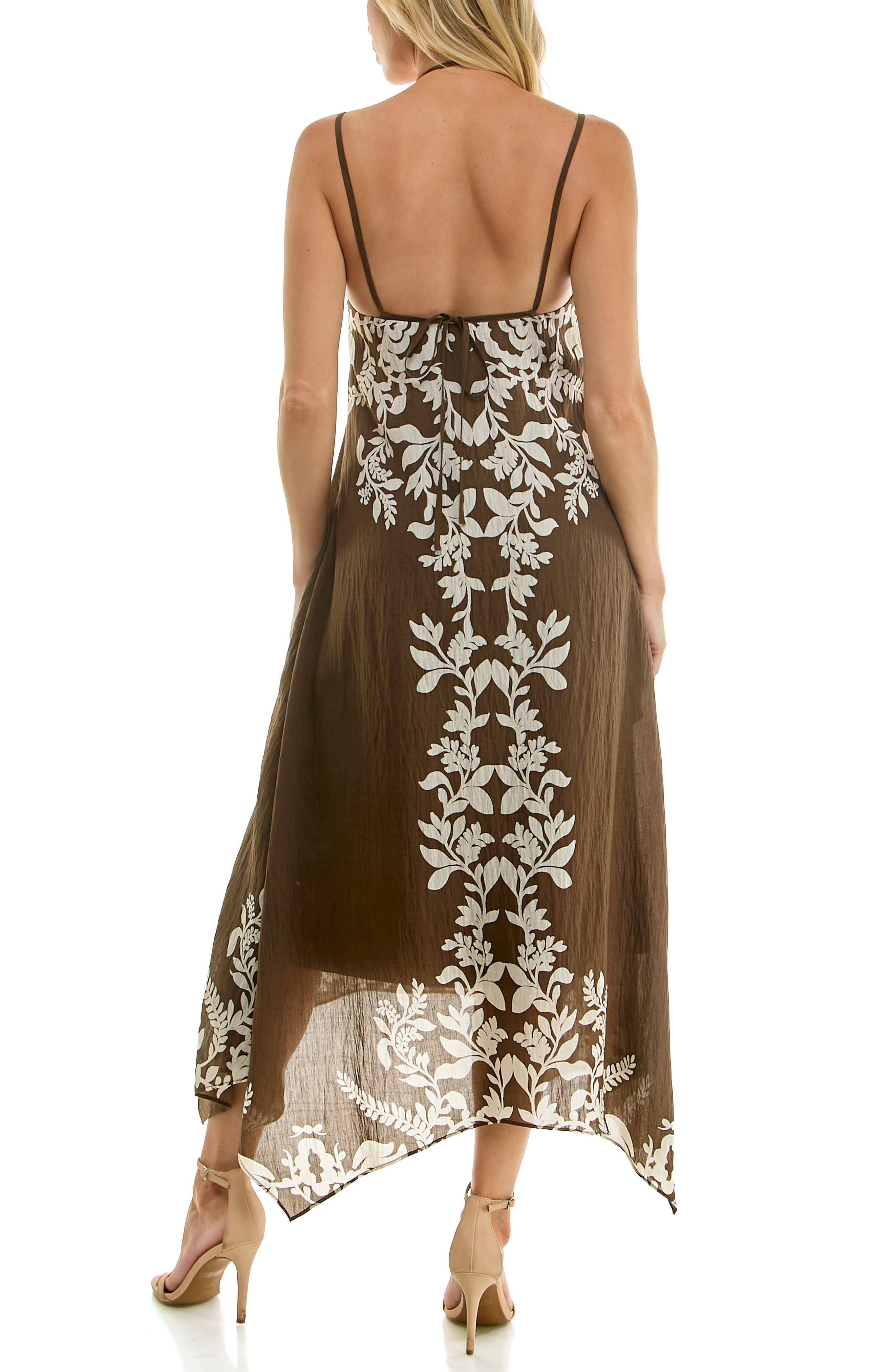 Placed Print Handkerchief Hem Dress - image 2