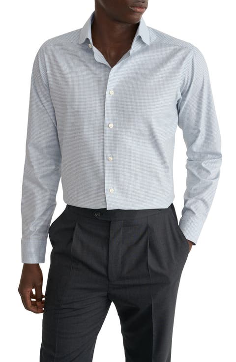Slim Fit Checked Cotton Shirt