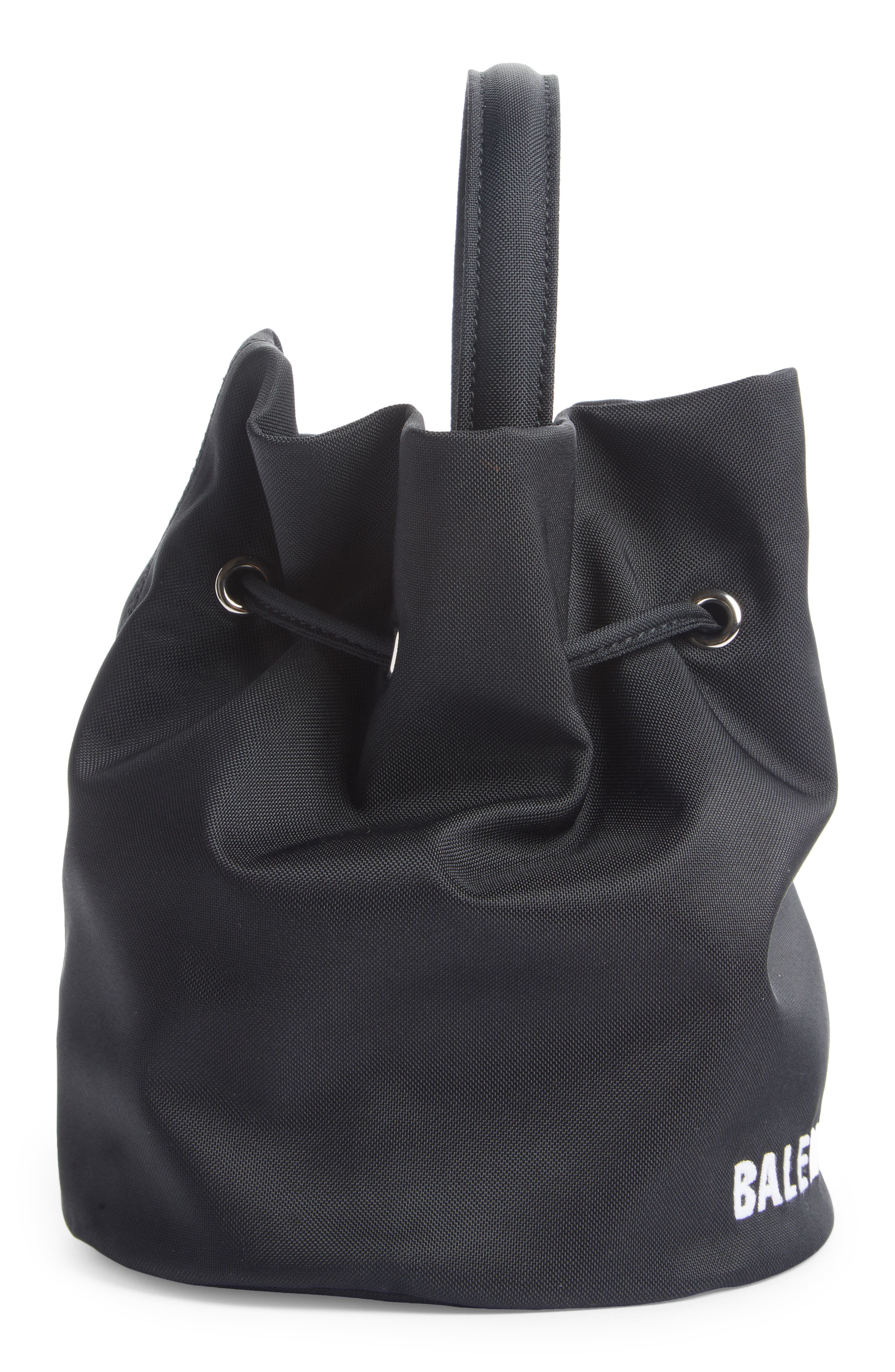 Extra Small Wheel Logo Bucket Bag, Alternate, color, BLACK/ WHITE