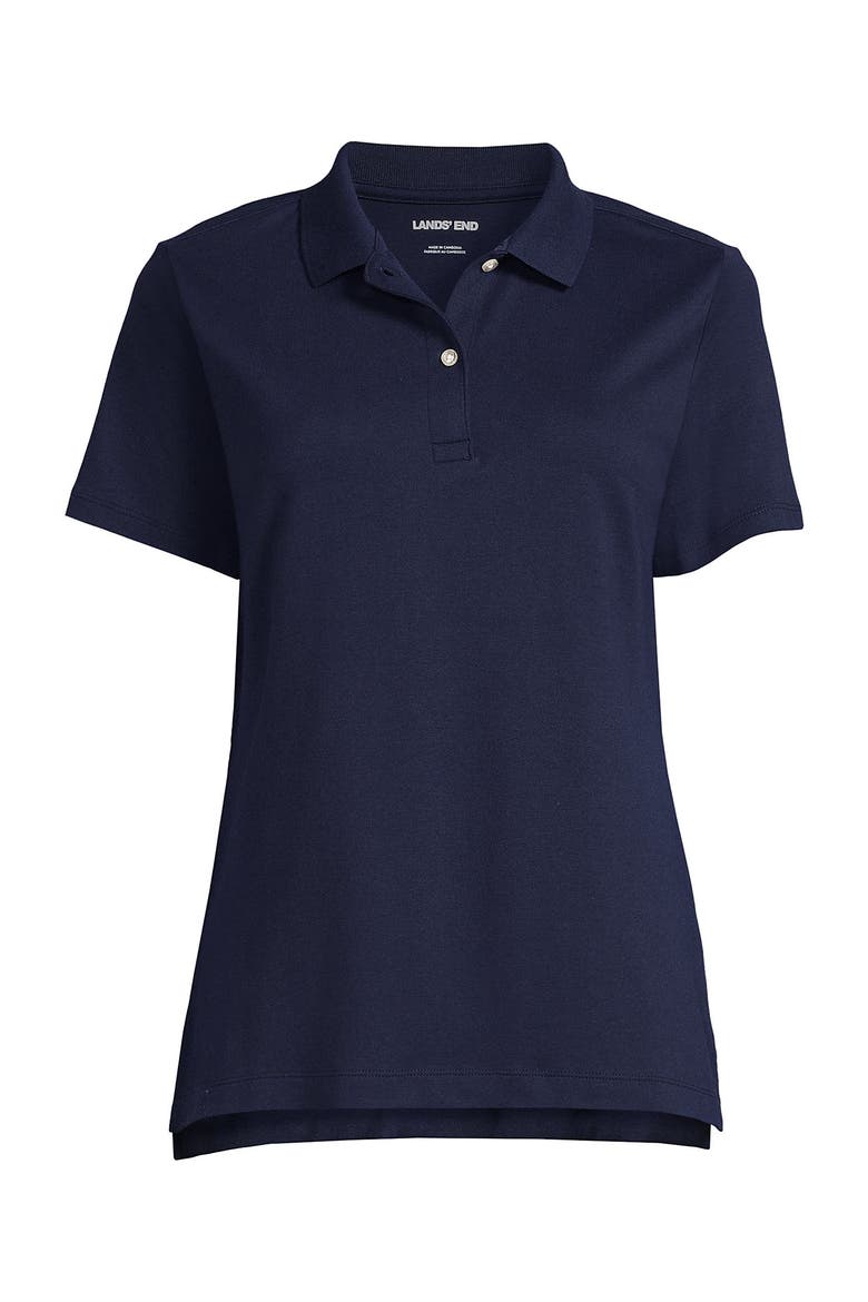 School Uniform  Short Sleeve Feminine Fit Interlock Polo Shirt, Alternate, color, Classic Navy