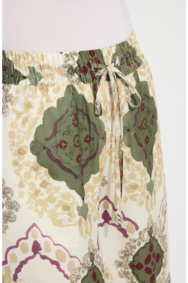 Adhara Satin Drawstring Shorts, Alternate, color, GREEN PRINT