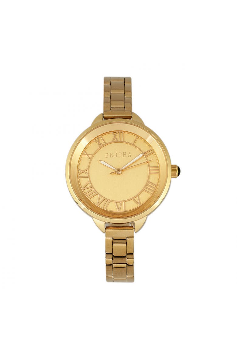 Madison Sunray Dial Bracelet Watch, Main, color, Gold