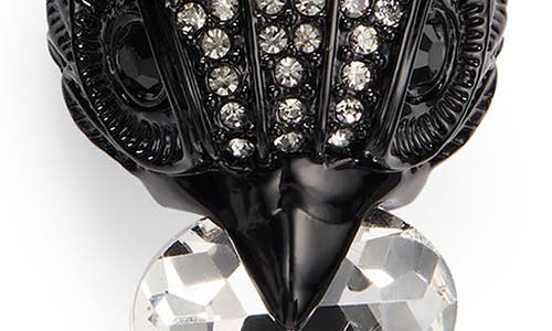 Kurt Geiger London Eagle Head Crystal Drop Earrings In Multi