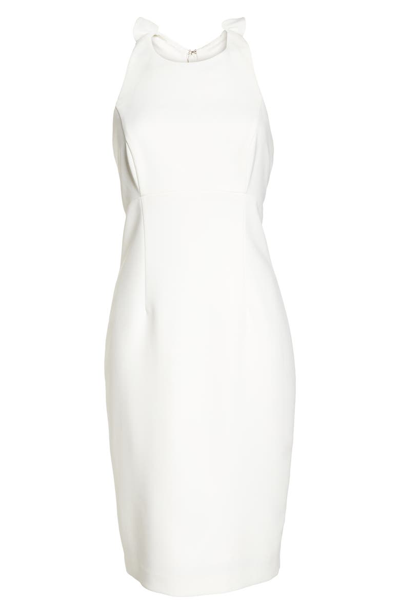 Vince Camuto Sleeveless Ruffle Back Sheath Dress, Alternate, color,