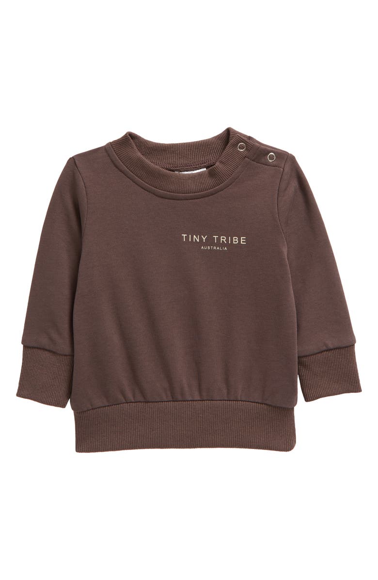 TINY TRIBE Core Signature Crewneck Sweatshirt, Main, color, Iron