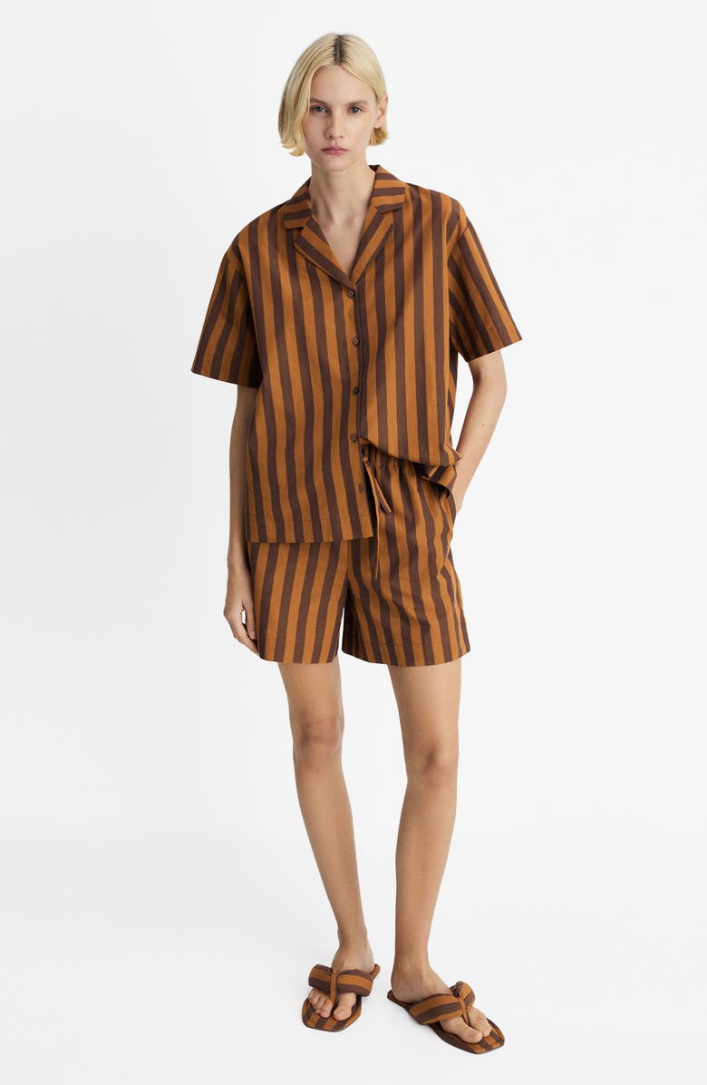 MANGO Two Tone Stripe Shorts, Alternate, color, 