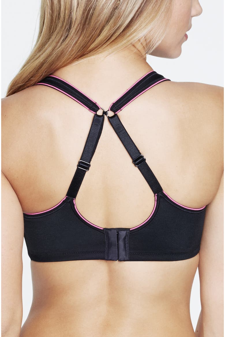 Zoe Pro Max High Impact Convertible Racerback T-Strap Bra, Alternate, color, Black