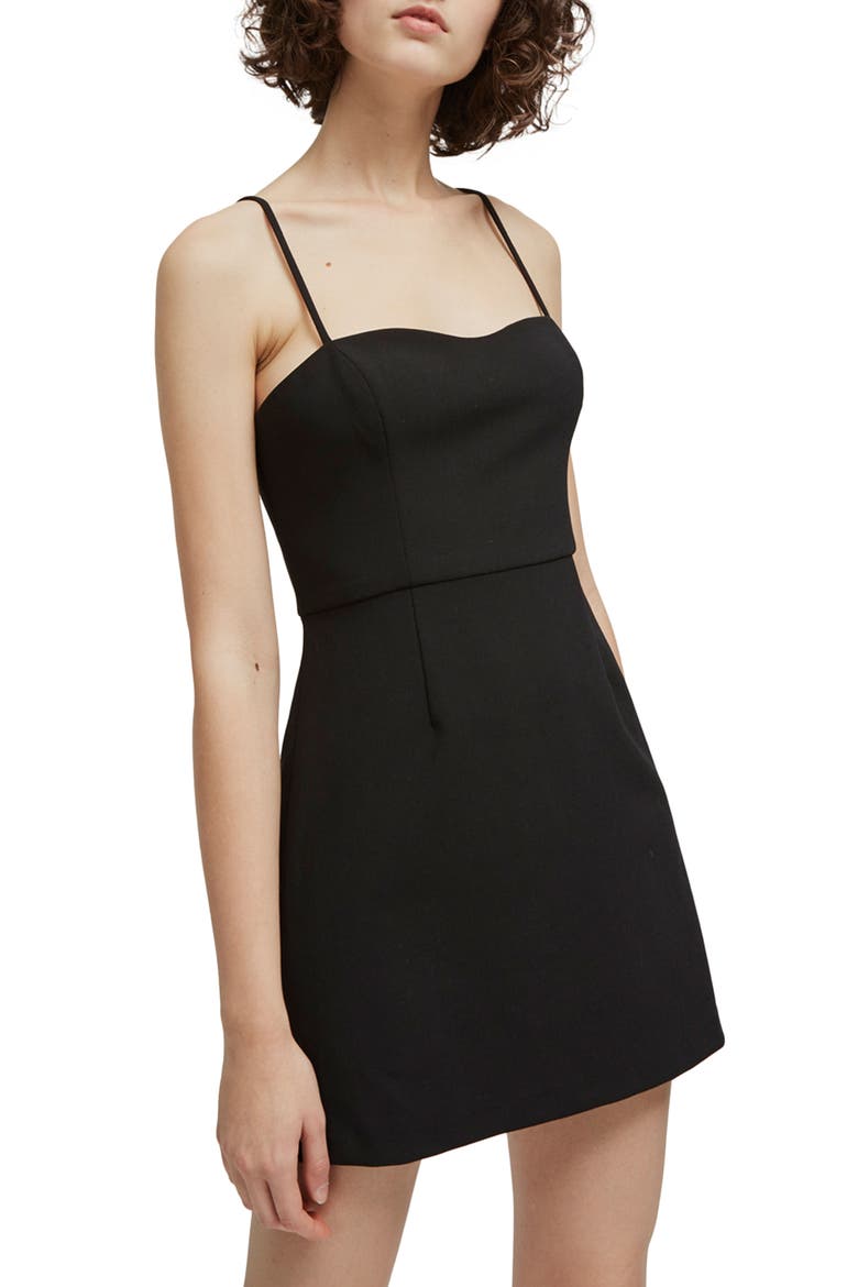 Whisper Light Sweetheart Minidress, Main, color, BLACK