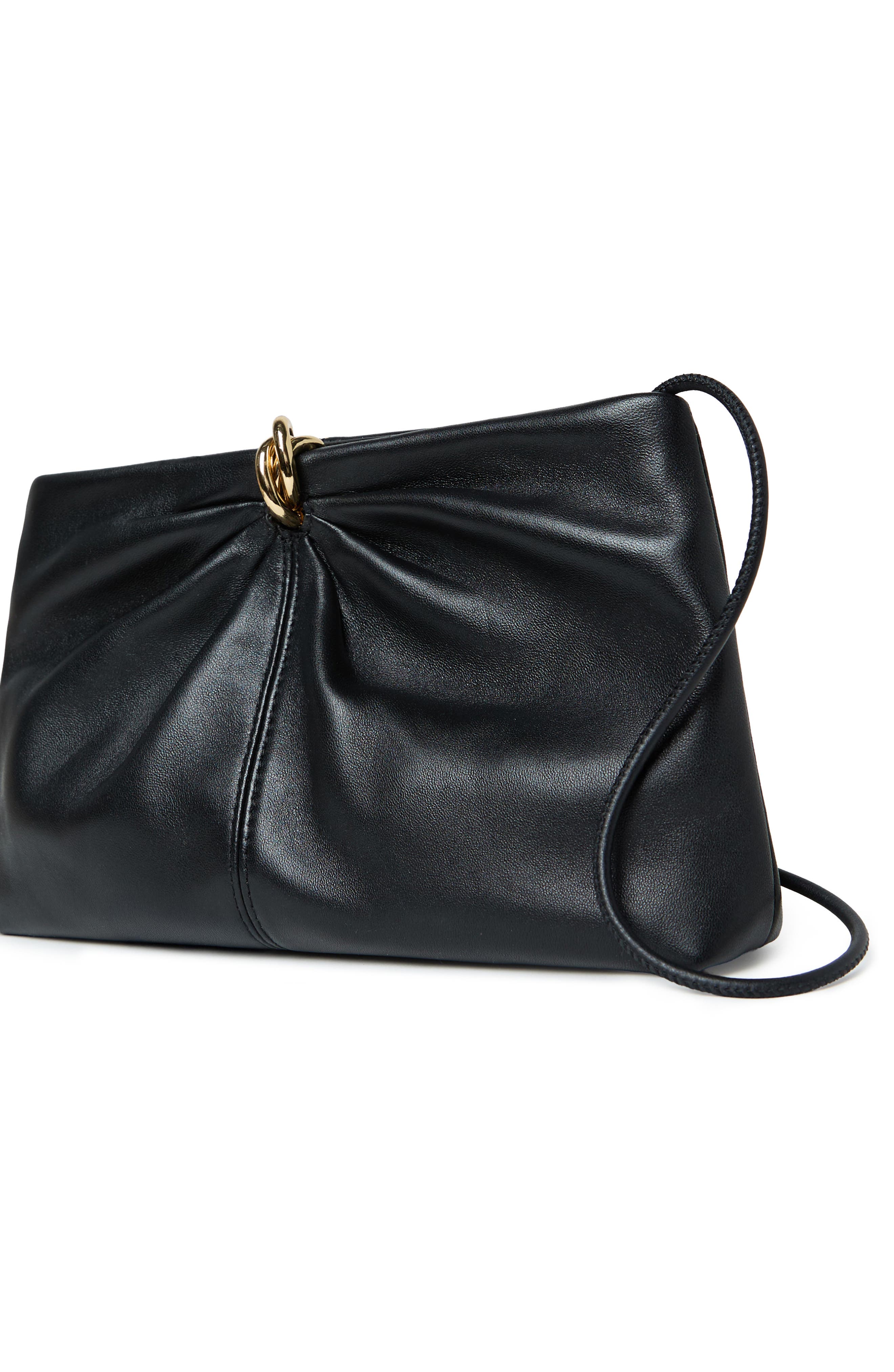 Loeffler Randall Corrine Leather Shoulder Bag, Alternate, color, Black