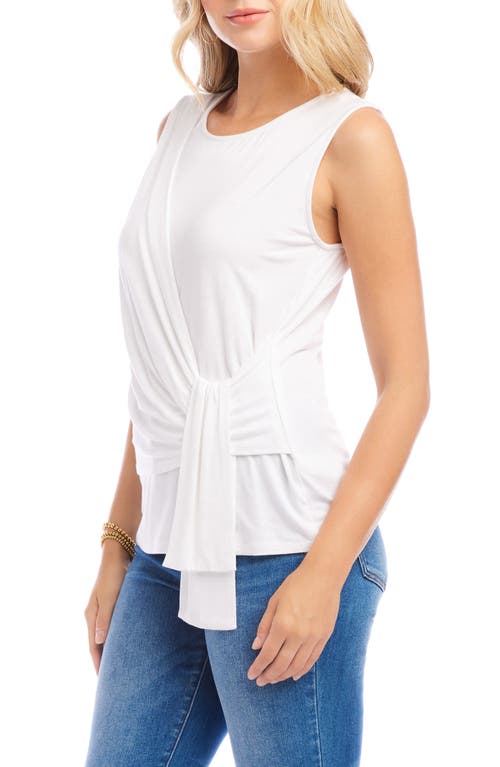 Shop Karen Kane Drape Side Tank In Off White