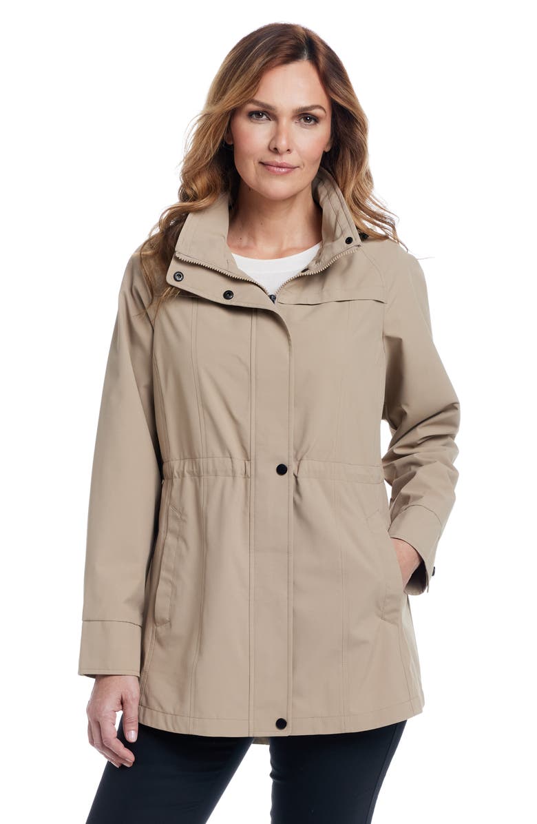 Gallery Water Resistant Packable Jacket, Alternate, color, Mushroom