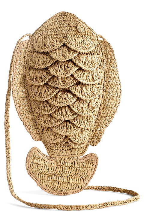 Handwoven Fish Crossbody Bag