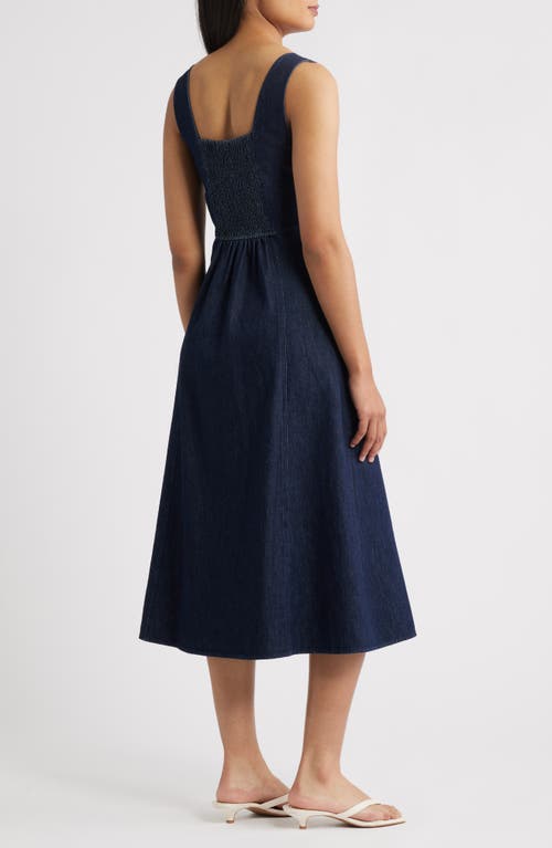 Zoe And Claire Denim A-line Dress In Blue