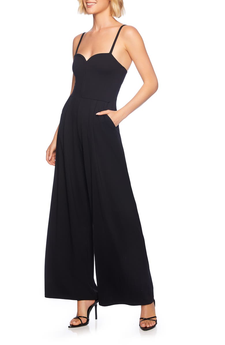 Susana Monaco Sweetheart Neck Wide Leg Jumpsuit, Alternate, color, 