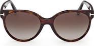 TOM FORD Tallulah 56mm Gradient Round Sunglasses