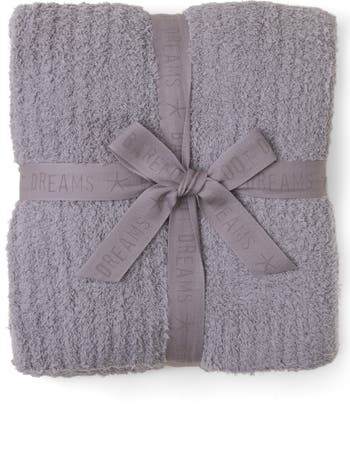 Barefoot popular Dreams CozyChic Rib Trim Throw Charcoal & White 45