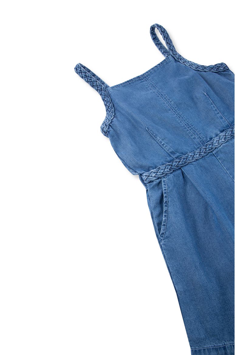 Kids' Chambray Romper, Alternate, color, INDIGO