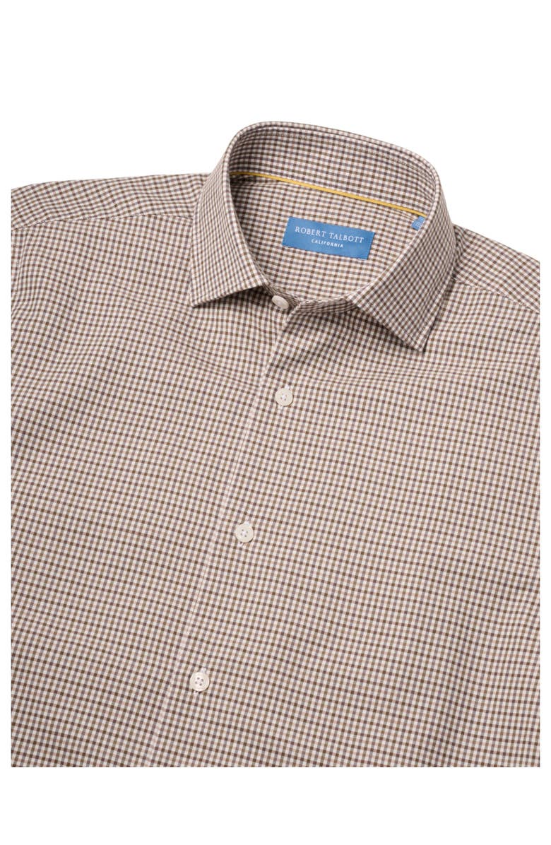 Robert Talbott Reynolds Ultra Light Weight Brushed Check Shirt, Alternate, color, Brown Multi