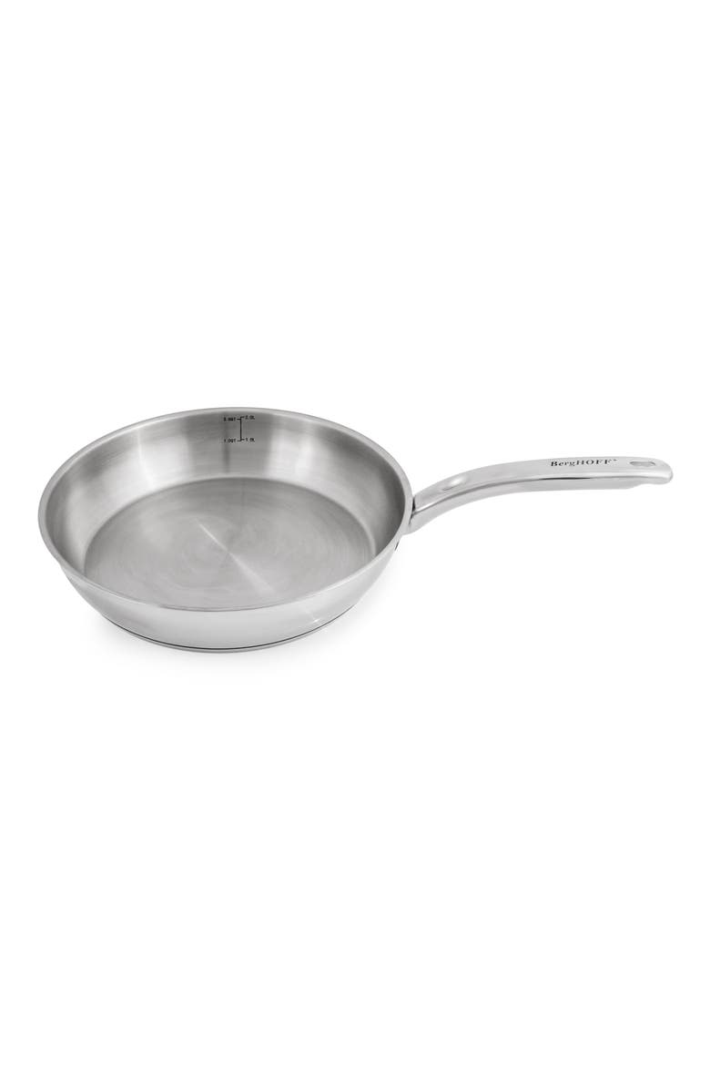 18/10 Stainless Steel Skillet with Lid, Alternate, color, SILVER