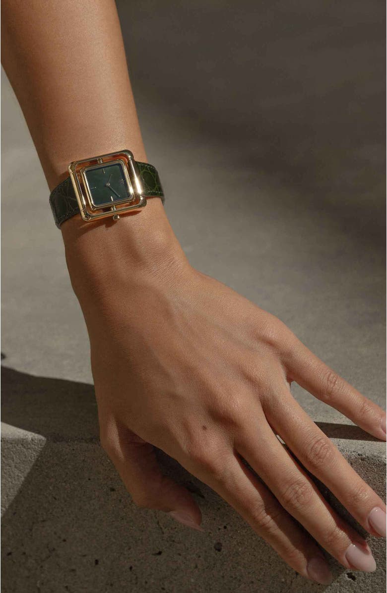 VANNA Umbra Aurora Pearl Watch, Alternate, color, Green Pearl-Gold