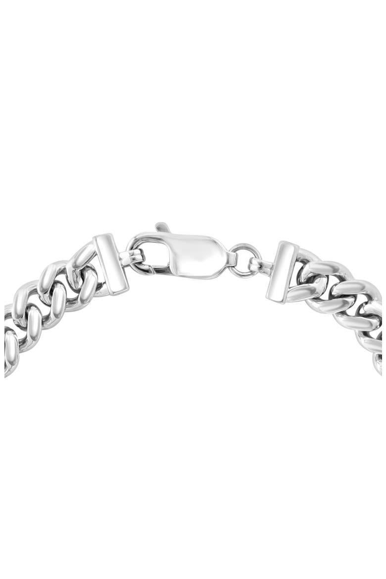 Sterling Silver Diamond Cuban Link Bracelet, Alternate, color, SILVER