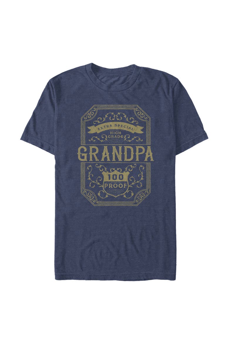 Men's 100 Proof Grandpa Short Sleeve Graphic T-Shirt, Main, color, Navy Blue Heather