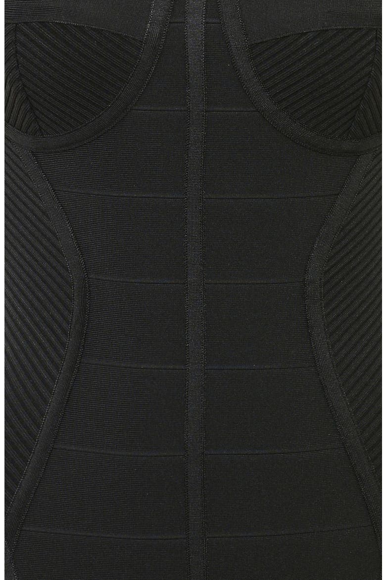 The Sculpt Halter Neck Bandage Minidress, Alternate, color, BLACK