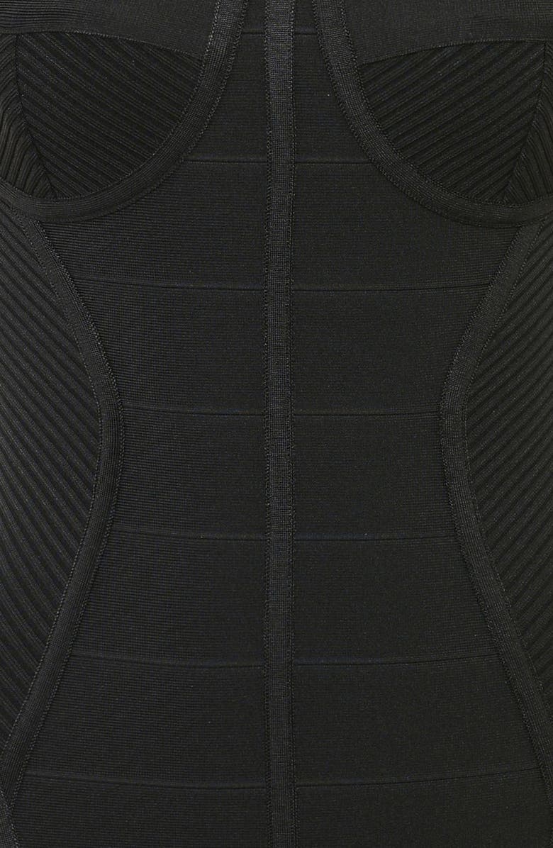 HOUSE OF CB The Sculpt Halter Neck Bandage Minidress, Alternate, color, Black