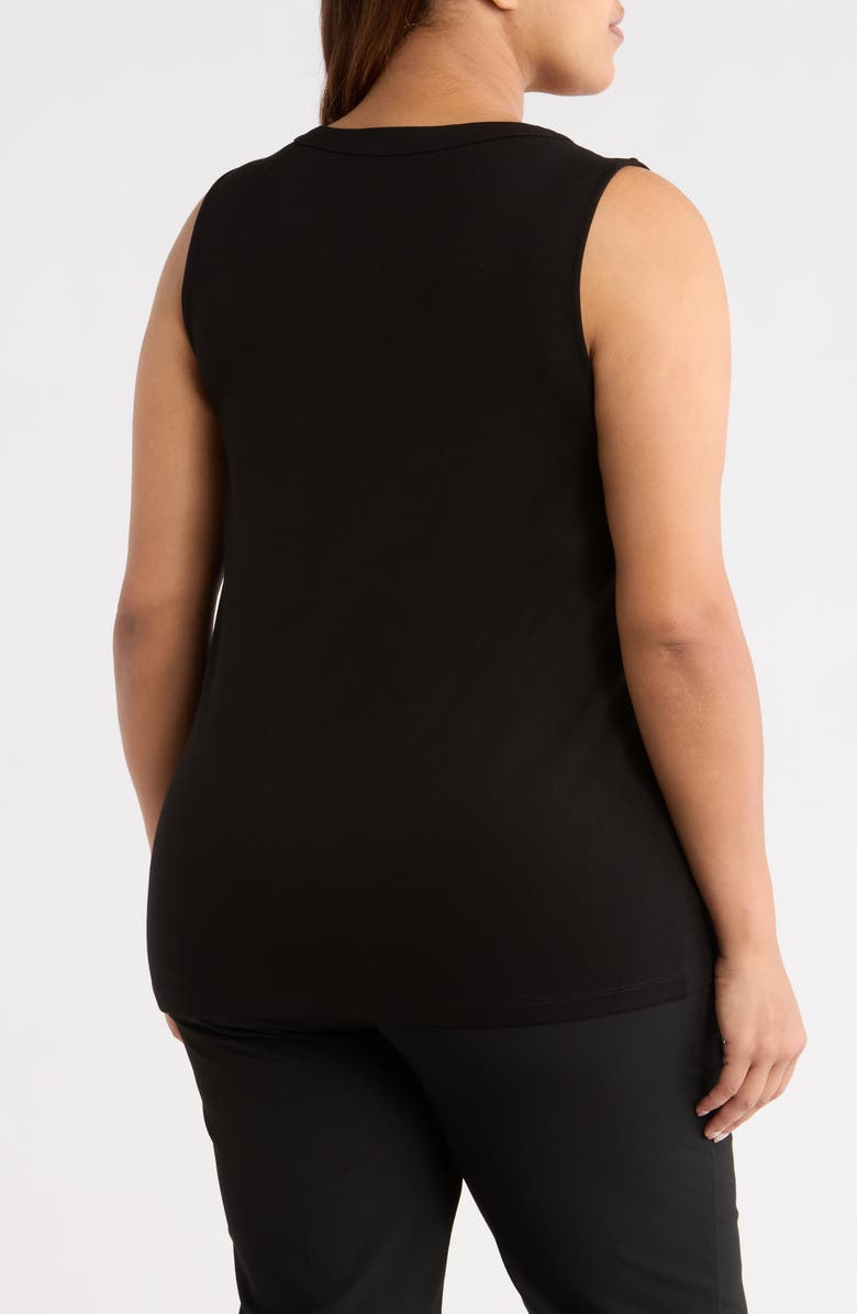 Anne Klein Studded Sleeveless Top, Alternate, color, Anne Black